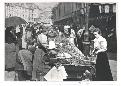 Le Marchand de rue dans la rue Mouffetard, Paris, 1896 - French Photographer